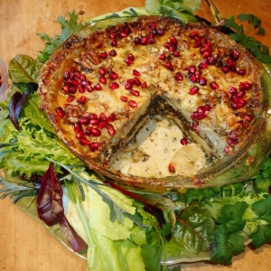 Potatoe, Kale, Two Cheese & Walnut Bake - ‘From tunnel to table’ from Nicky Kyle